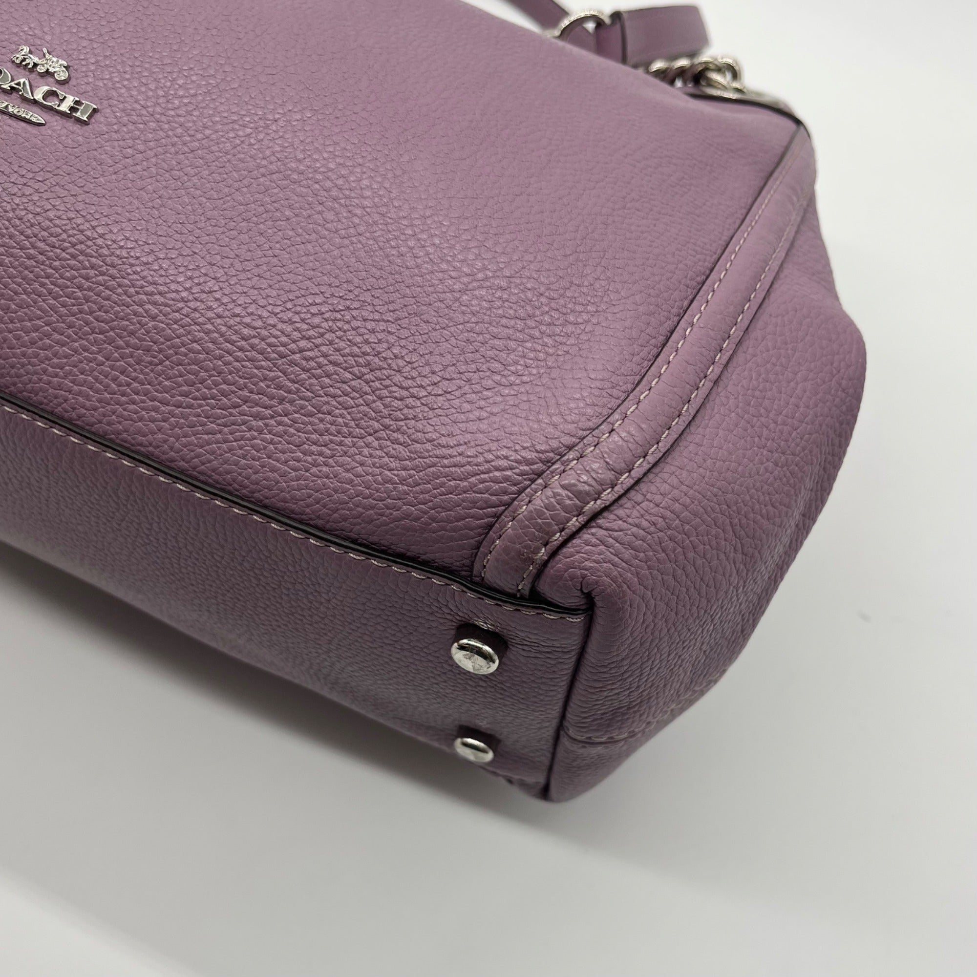 Coach Lavender Leather Edie Shoulder Bag 36855