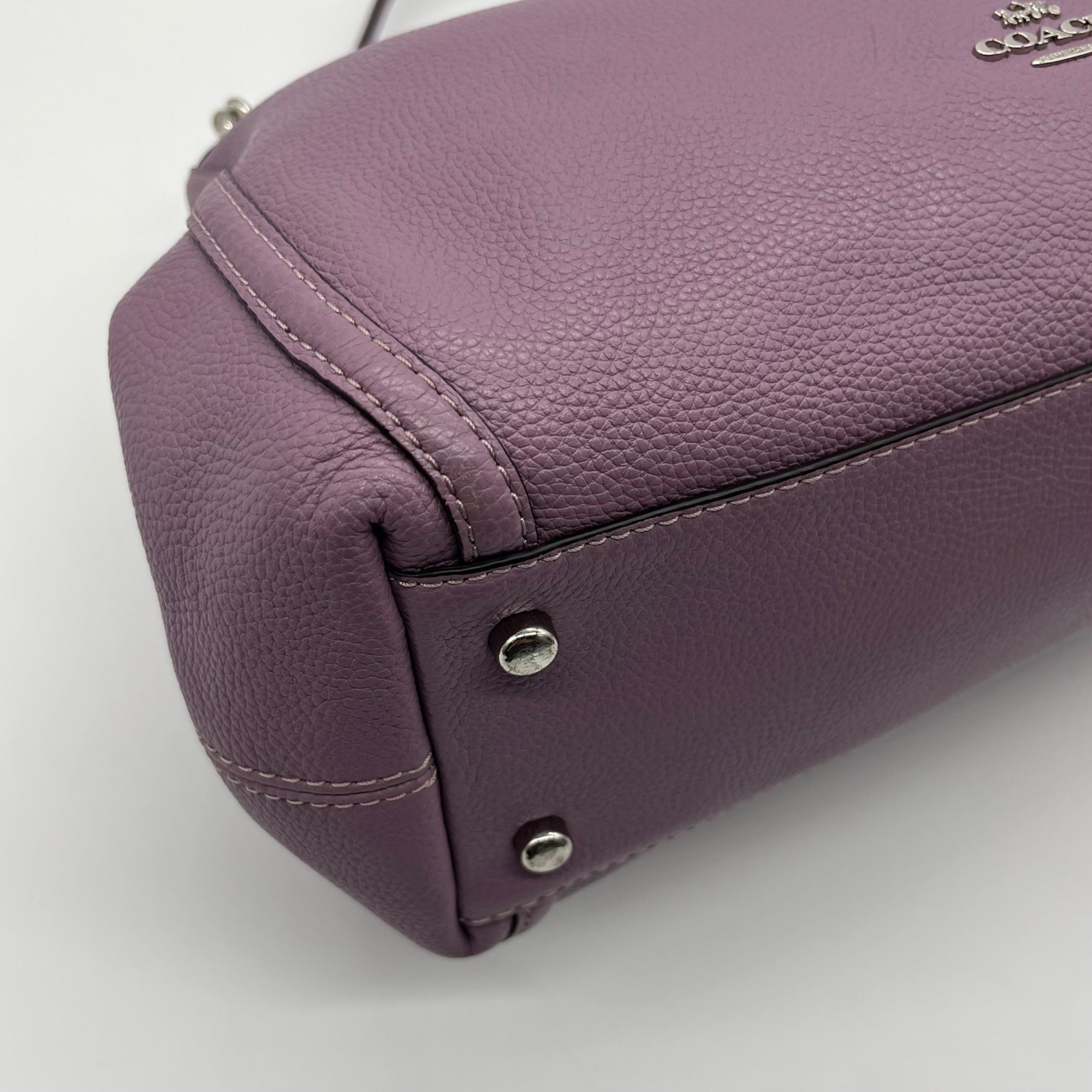 Coach Lavender Leather Edie Shoulder Bag 36855