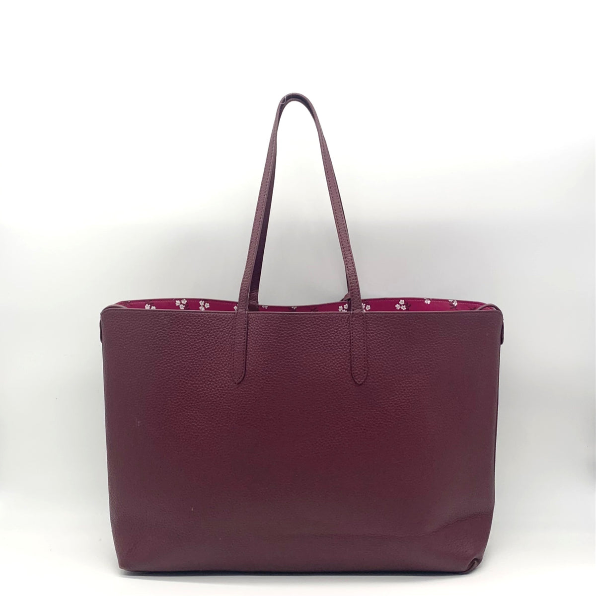 Draper James Wine Large Reversible Tote Bag and Pouch