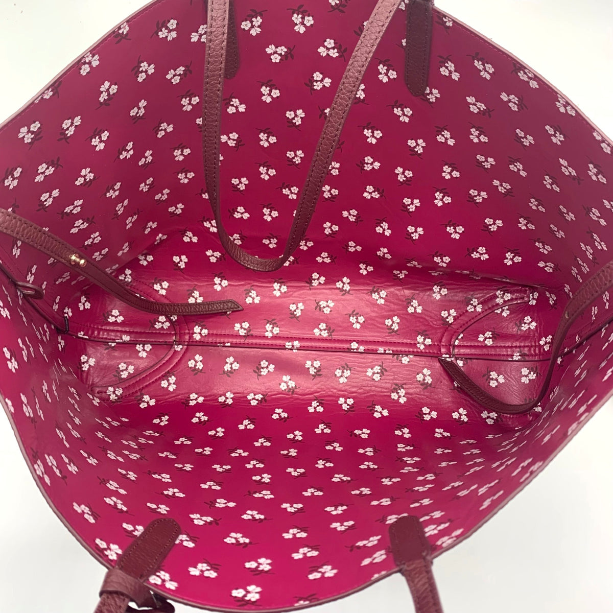 Draper James Wine Large Reversible Tote Bag and Pouch