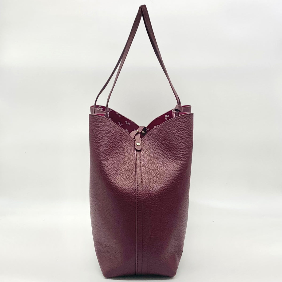 Draper James Wine Large Reversible Tote Bag and Pouch