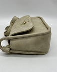MMS Gray Leather Crossbody Bag