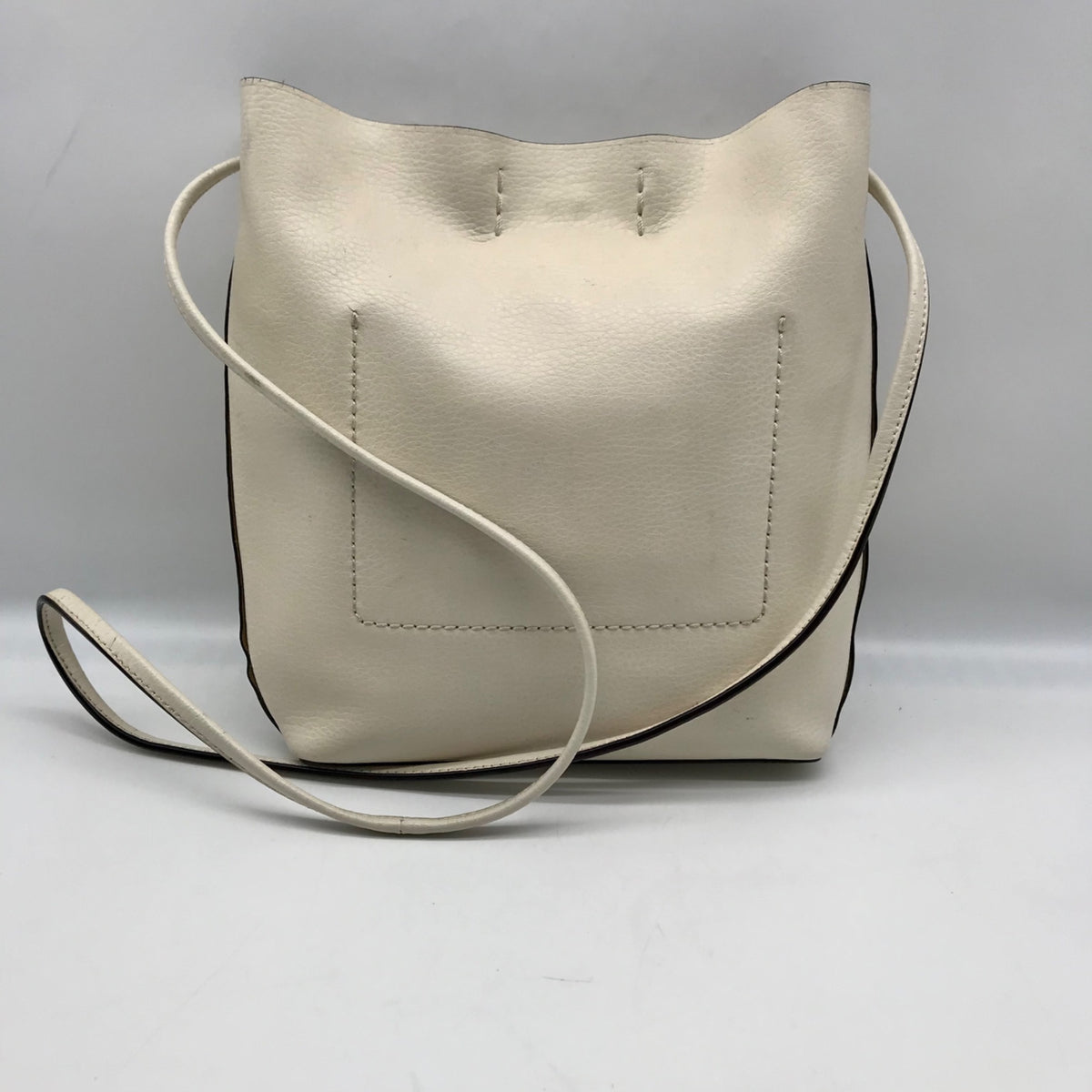 Coach White Pebbled Leather Derby Crossbody Bag F58661