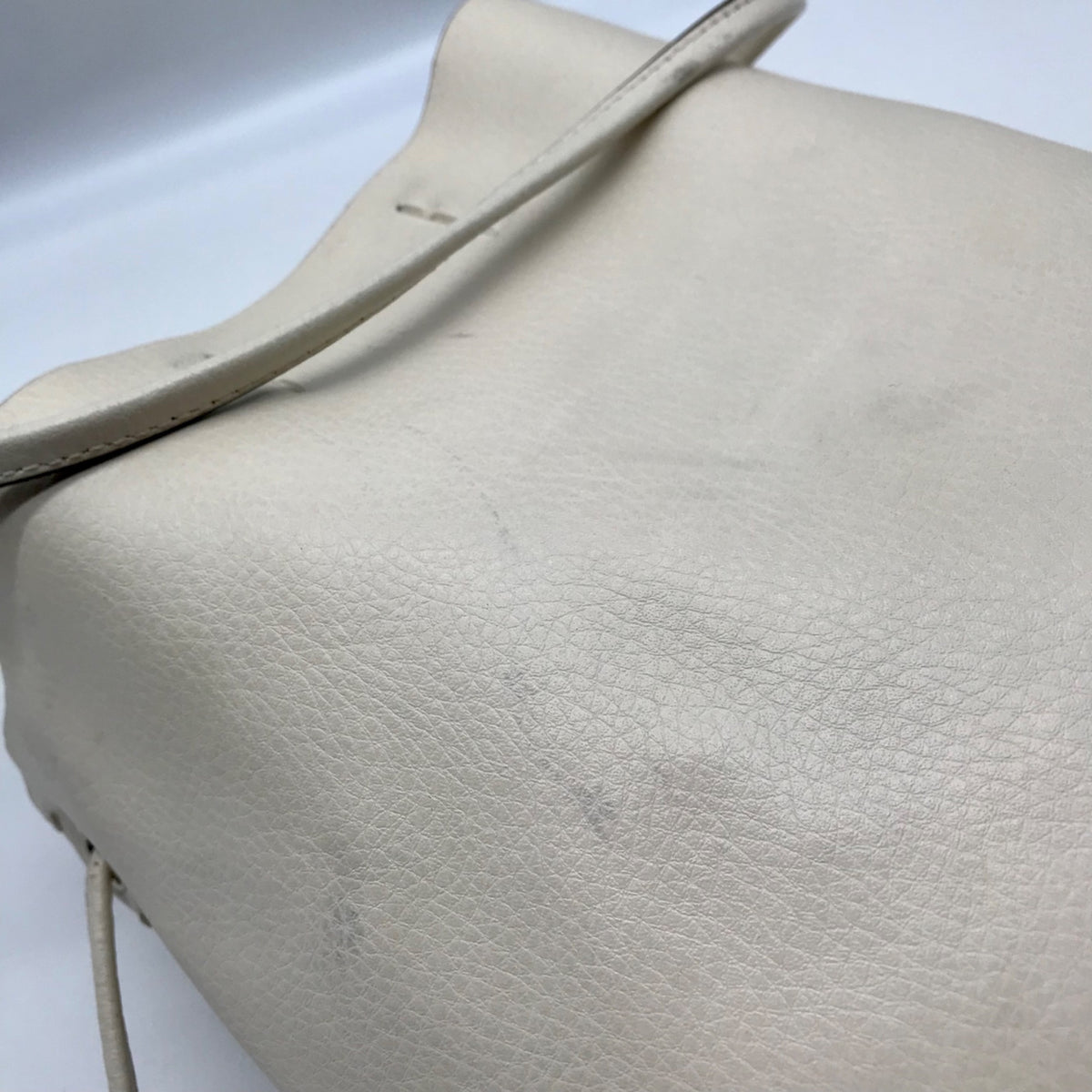 Coach White Pebbled Leather Derby Crossbody Bag F58661