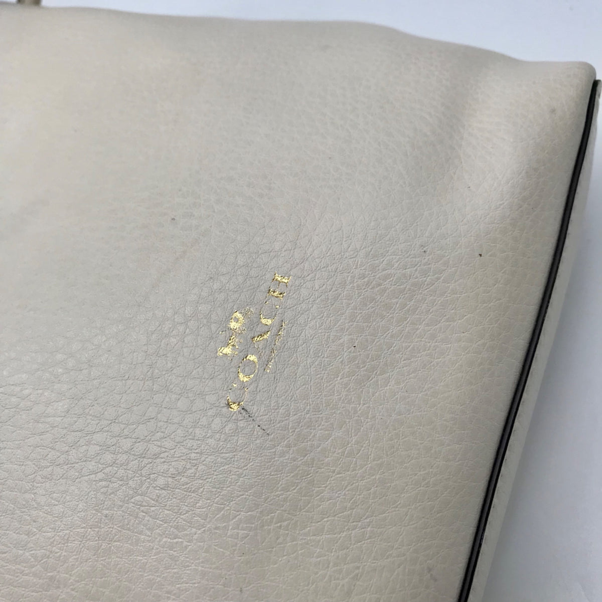 Coach White Pebbled Leather Derby Crossbody Bag F58661