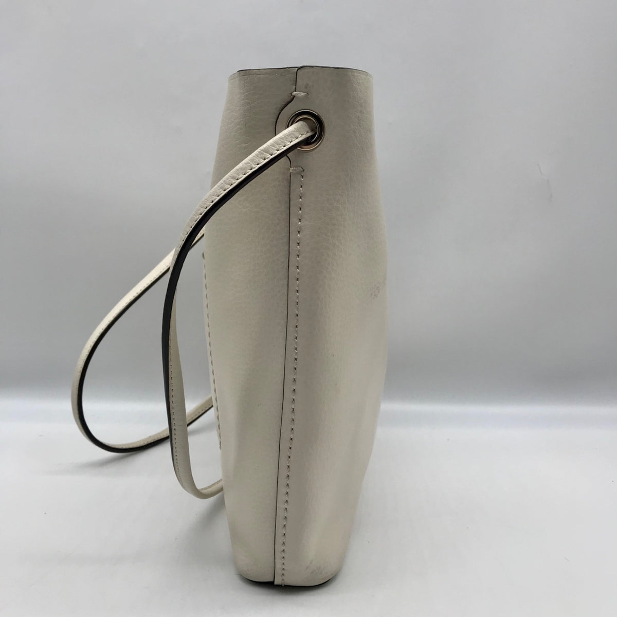 Coach White Pebbled Leather Derby Crossbody Bag F58661