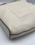 Coach White Pebbled Leather Derby Crossbody Bag F58661