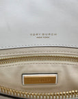 Tory Burch Ivory Leather Kira Chevron Convertible Shoulder Bag