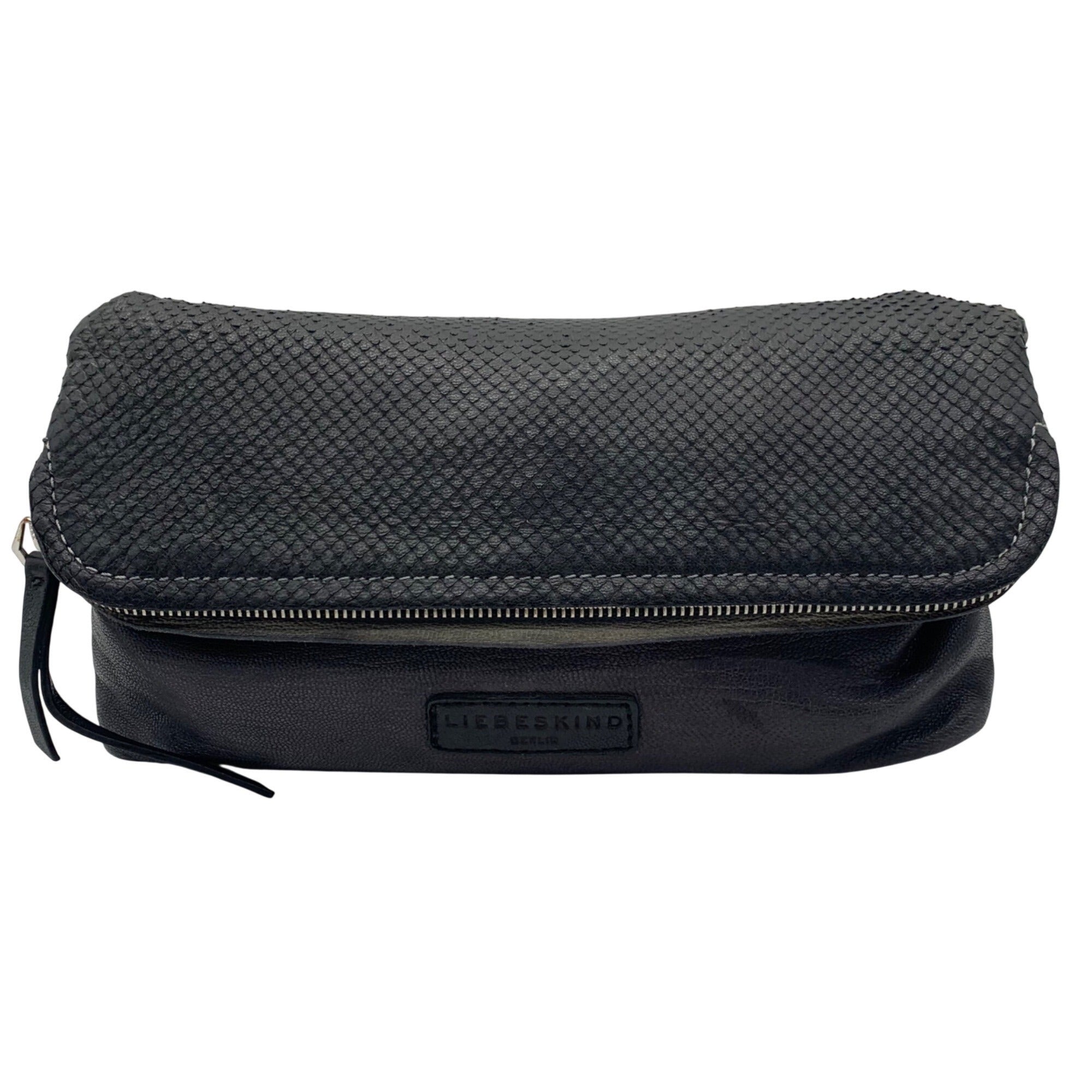 Liebeskind Black Textured Leather Crossbody Bag