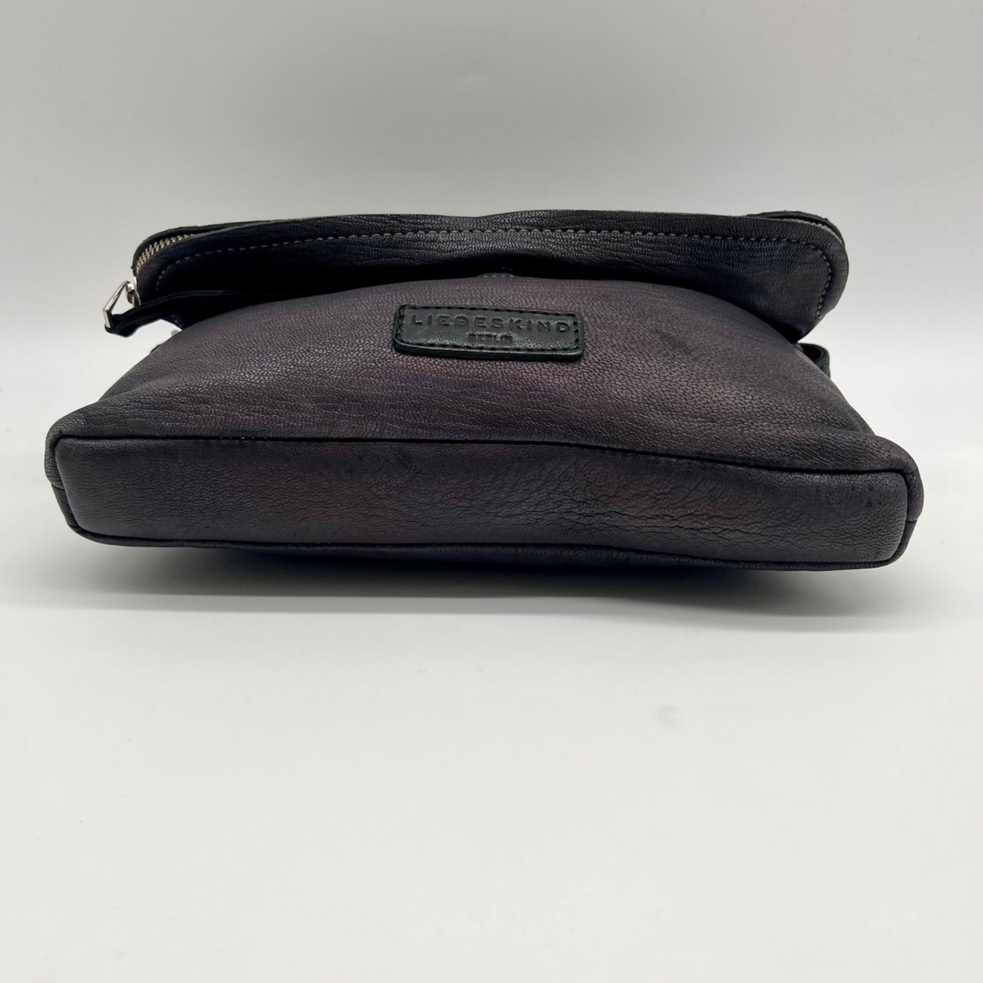 Liebeskind Black Textured Leather Crossbody Bag