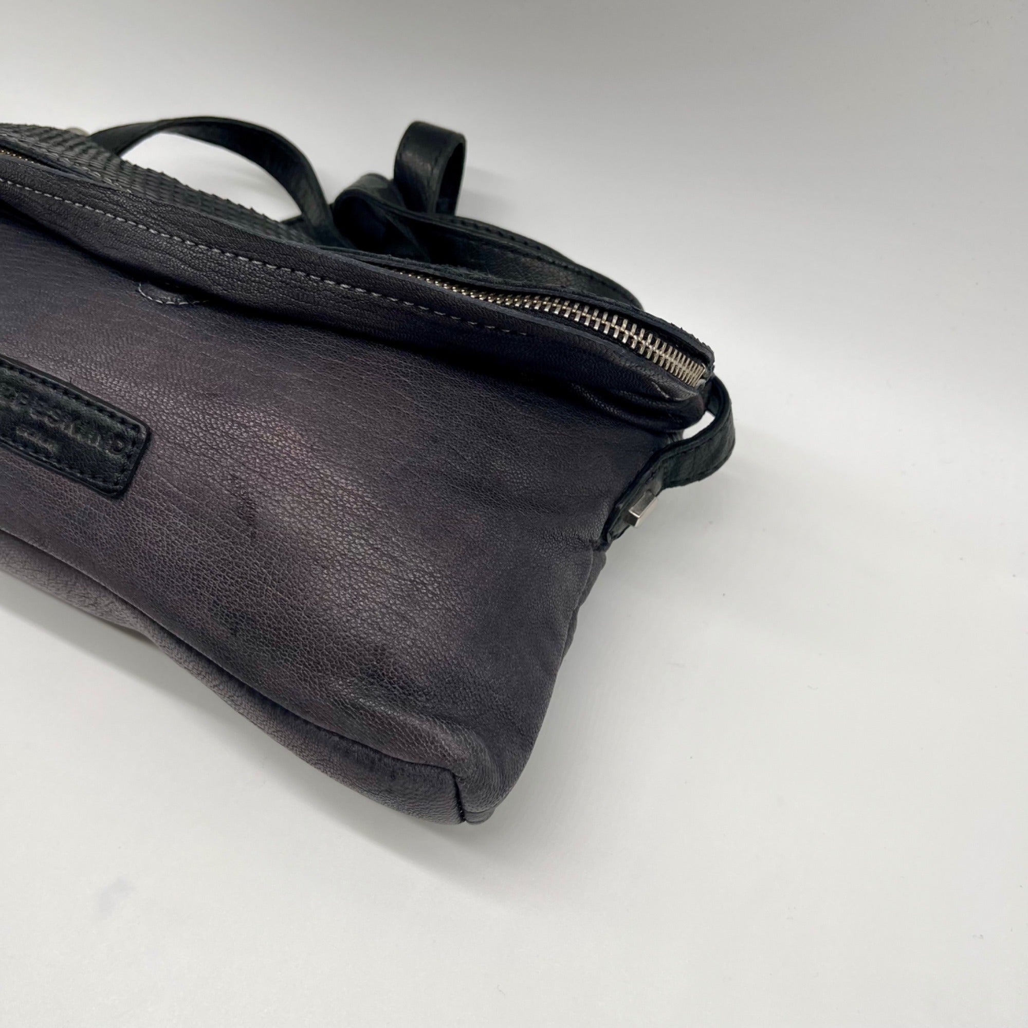 Liebeskind Black Textured Leather Crossbody Bag