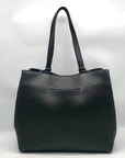 Dagne Dover Black Pebbled Leather Allyn Tote Bag