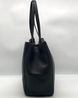 Dagne Dover Black Pebbled Leather Allyn Tote Bag