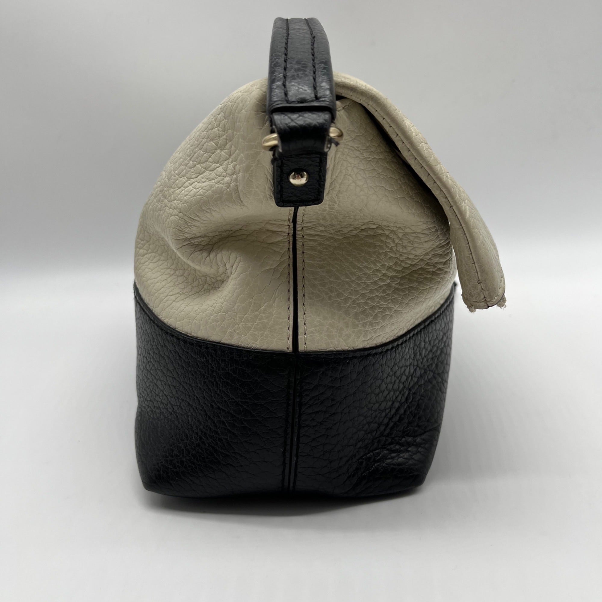 Kate Spade White Pebbled Leather Maria Porcelain Crossbody Bag