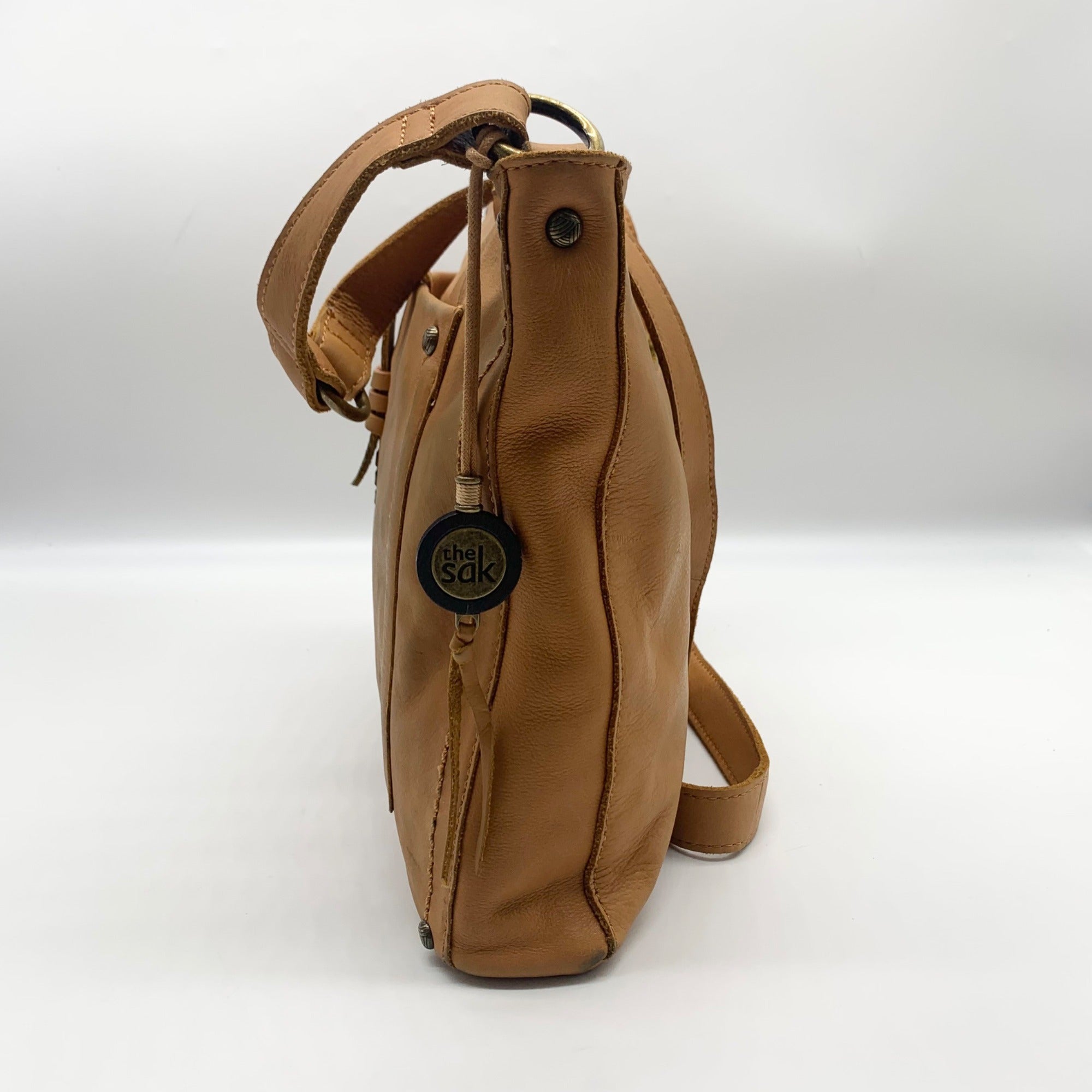 The Sak Tan Sunrise Heritage Leather Crossbody