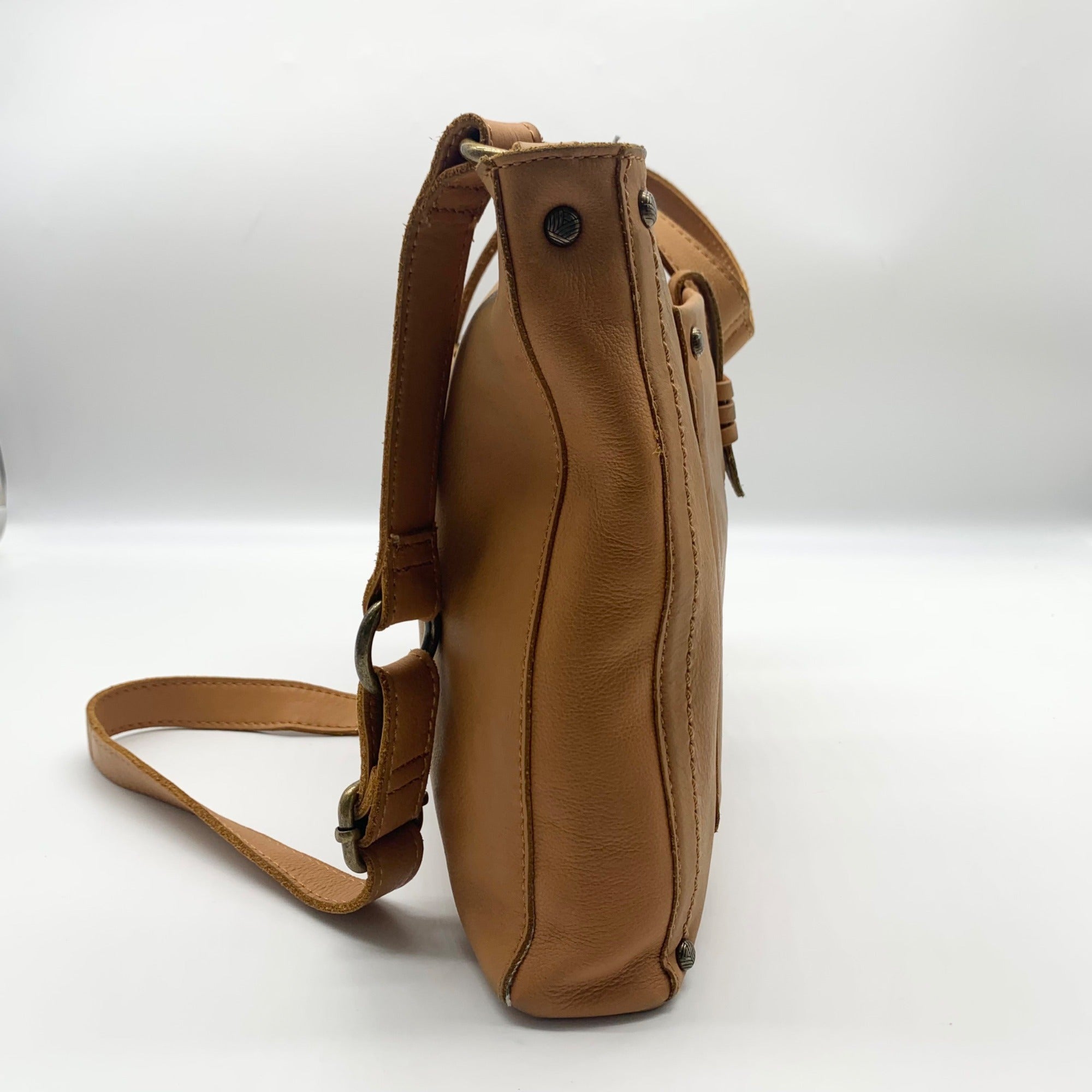 The Sak Tan Sunrise Heritage Leather Crossbody