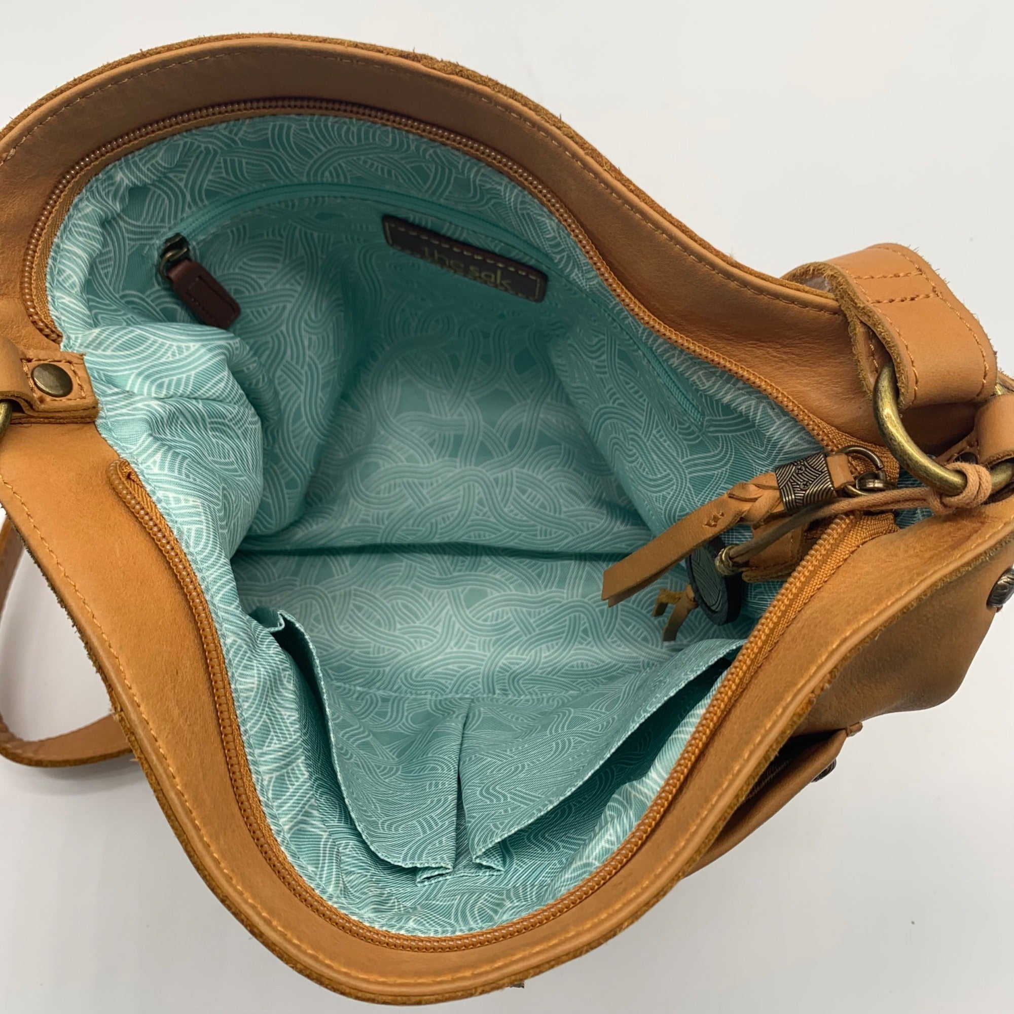 The Sak Tan Sunrise Heritage Leather Crossbody