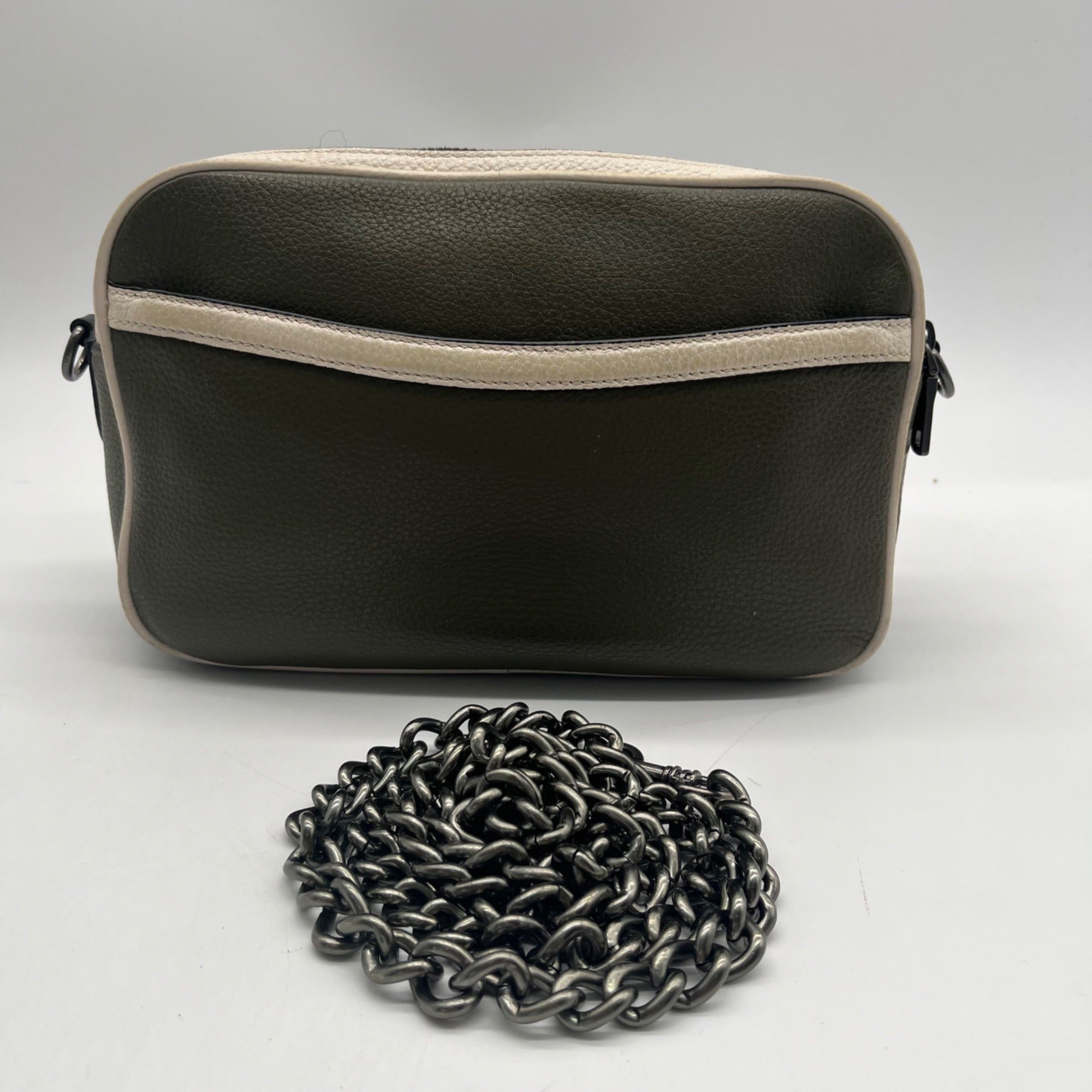 Coach Olive Green Color-Way Pebbled Leather Crossbody Bag-3041