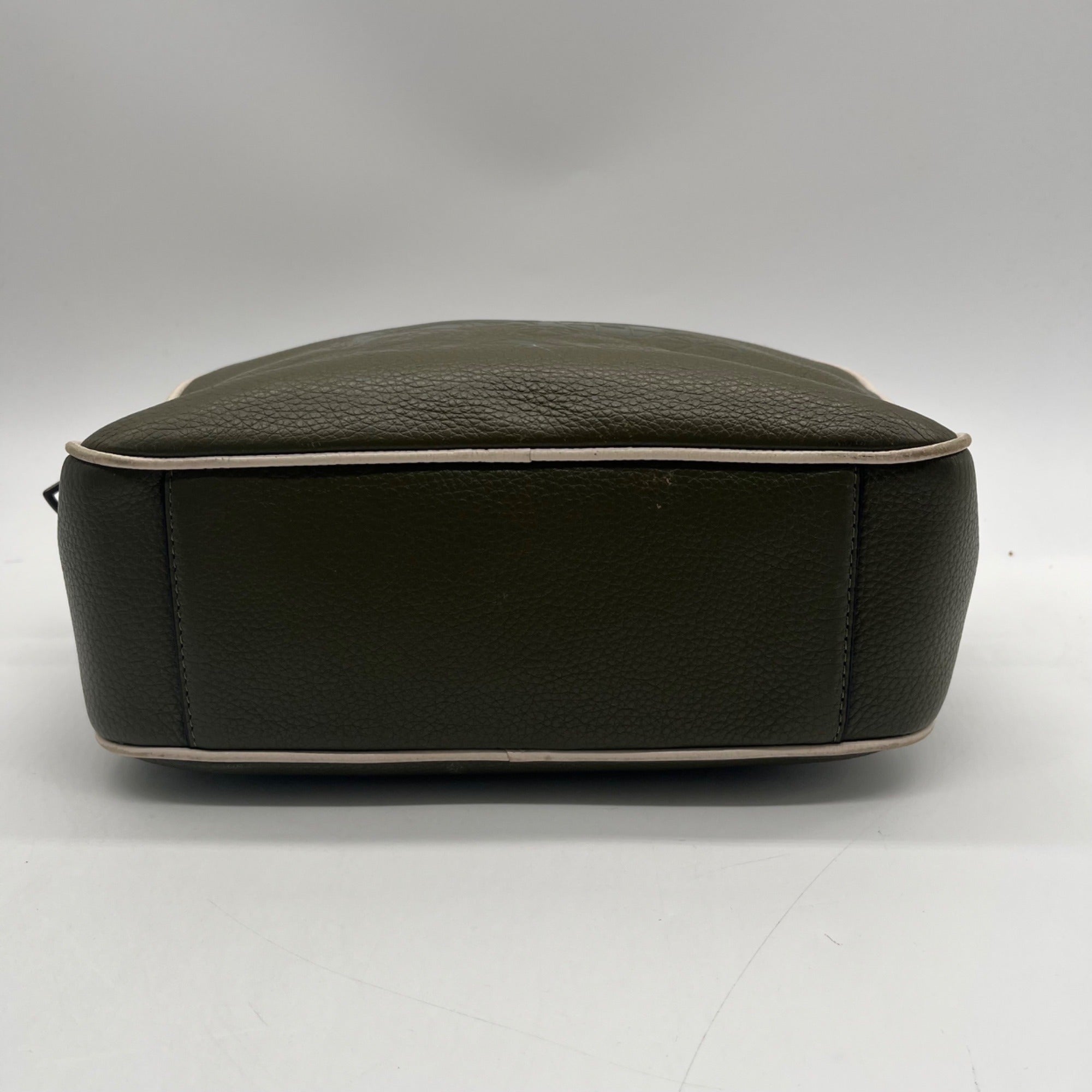 Coach Olive Green Color-Way Pebbled Leather Crossbody Bag-3041