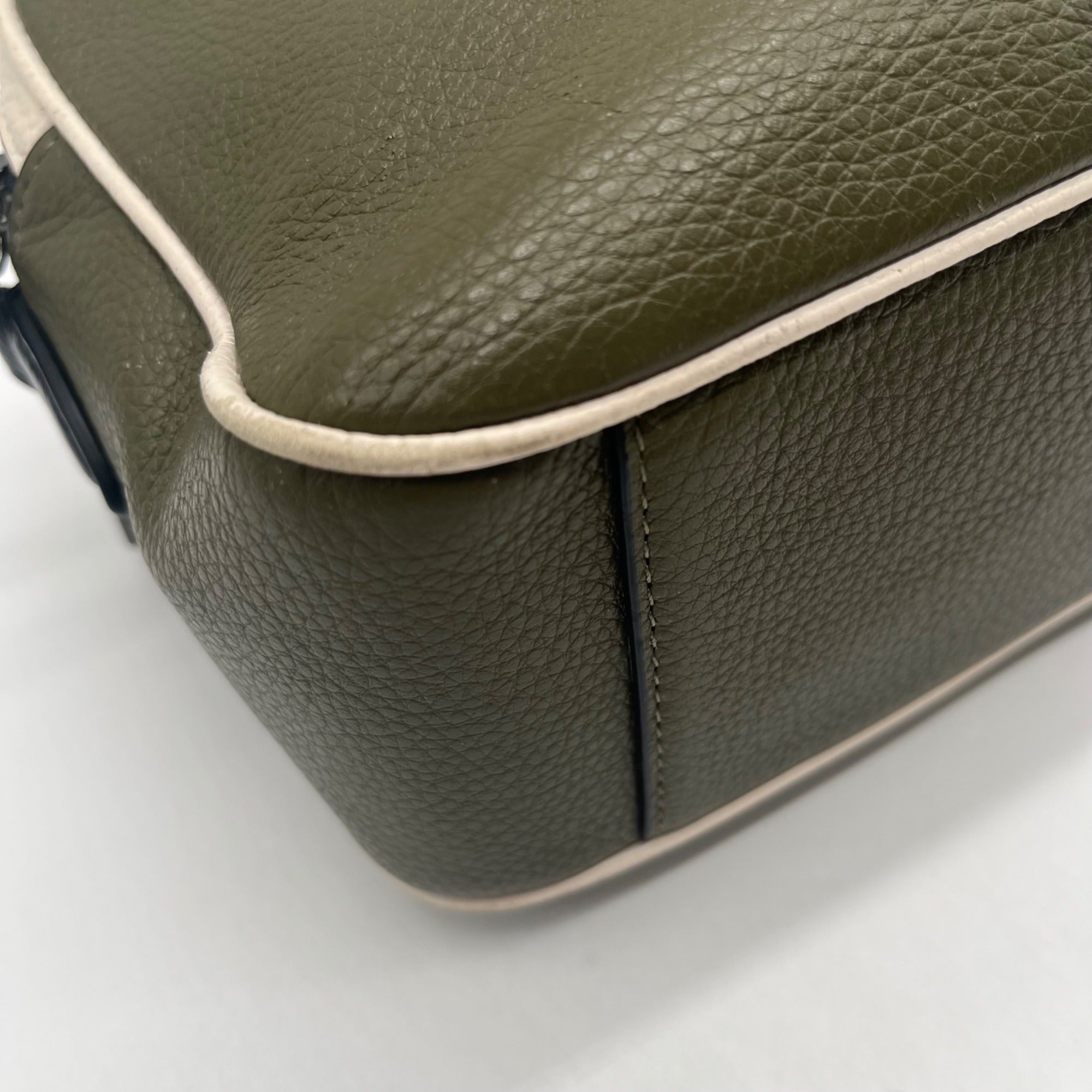 Coach Olive Green Color-Way Pebbled Leather Crossbody Bag-3041
