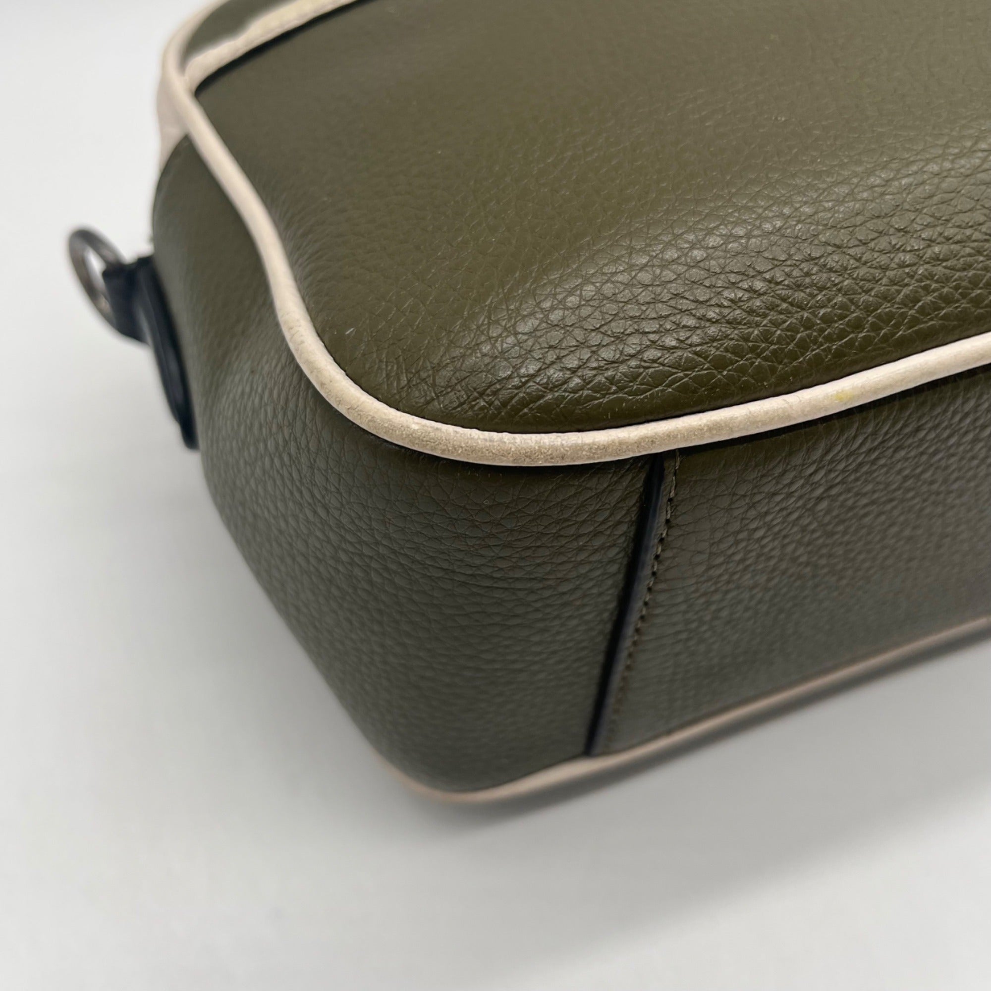 Coach Olive Green Color-Way Pebbled Leather Crossbody Bag-3041
