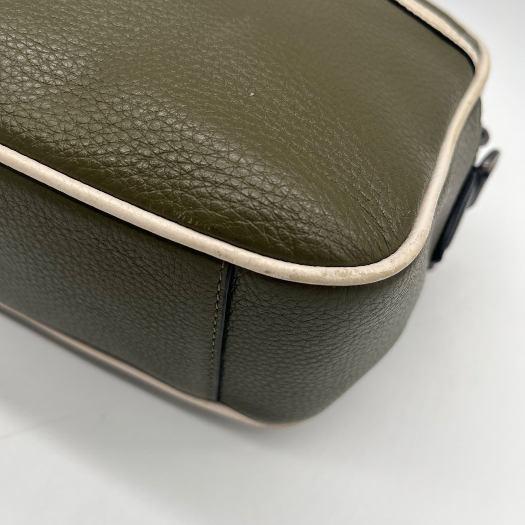 Coach Olive Green Color-Way Pebbled Leather Crossbody Bag-3041