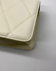 Valentino Orlandi White Quilted Vegan Leather Crossbody