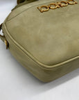 Salvatore Ferragamo Light Green Suede Fancini Shoulder Bag