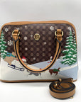 Giani Bernini Brown Bears On Ice Domed Satchel - NWT