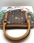 Giani Bernini Brown Bears On Ice Domed Satchel - NWT