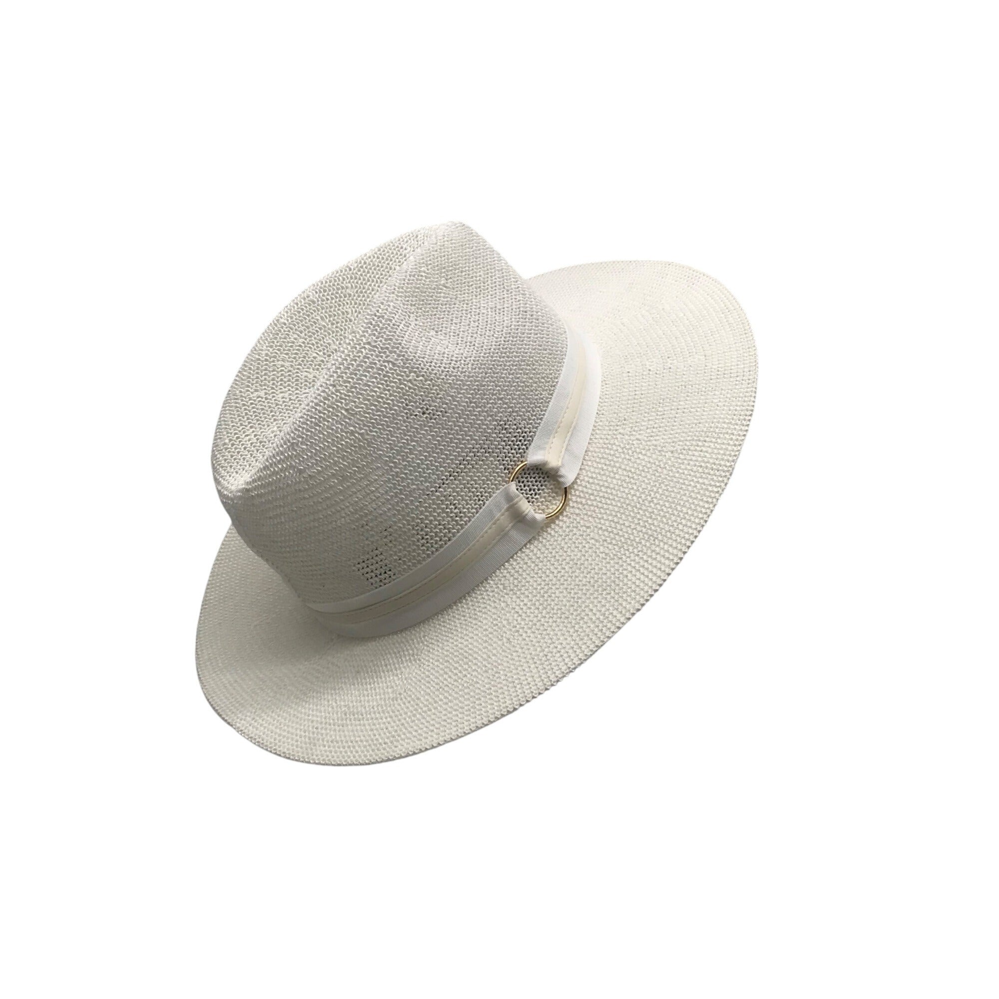 I.N.C. International Concepts White Knit Paper Panama Hat