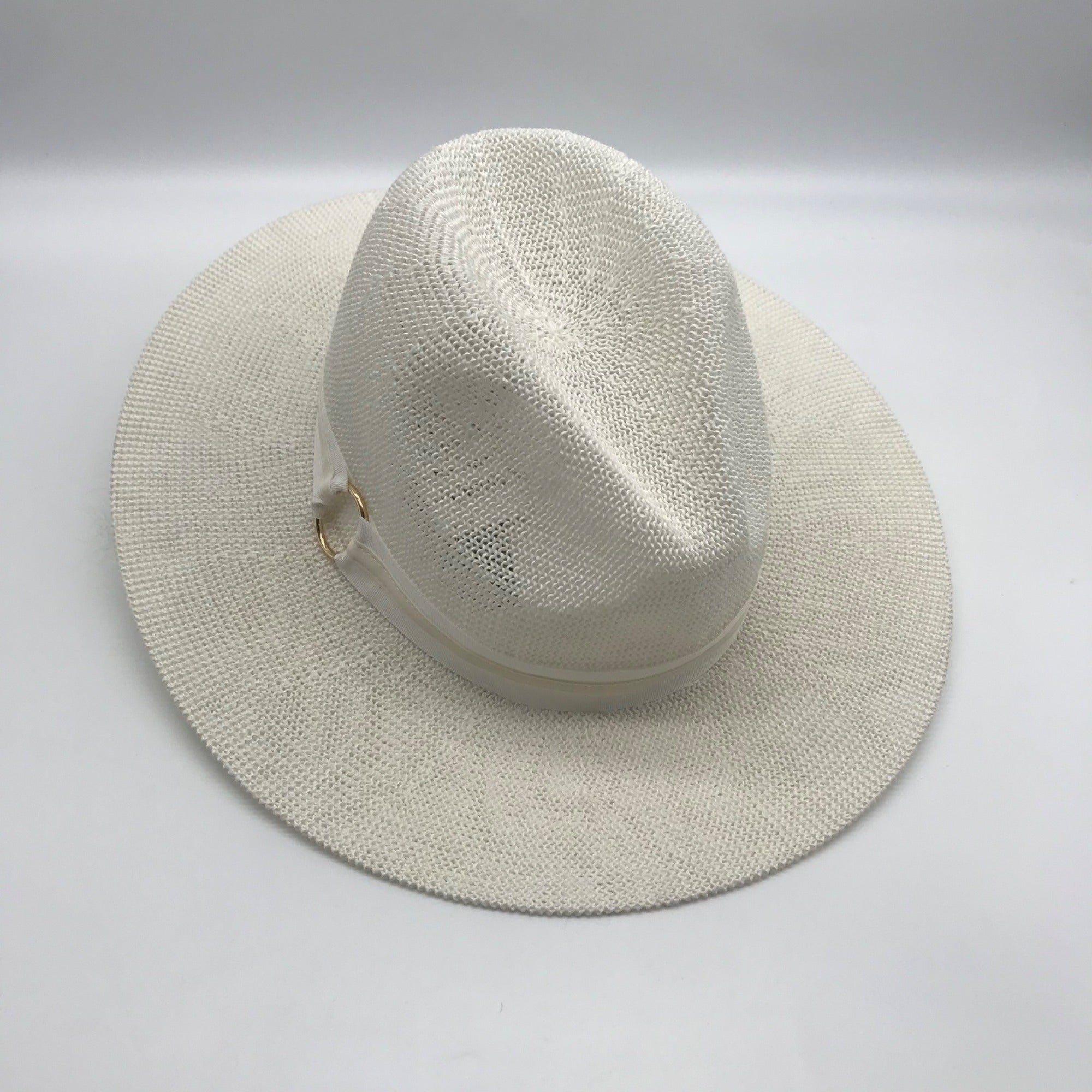 I.N.C. International Concepts White Knit Paper Panama Hat