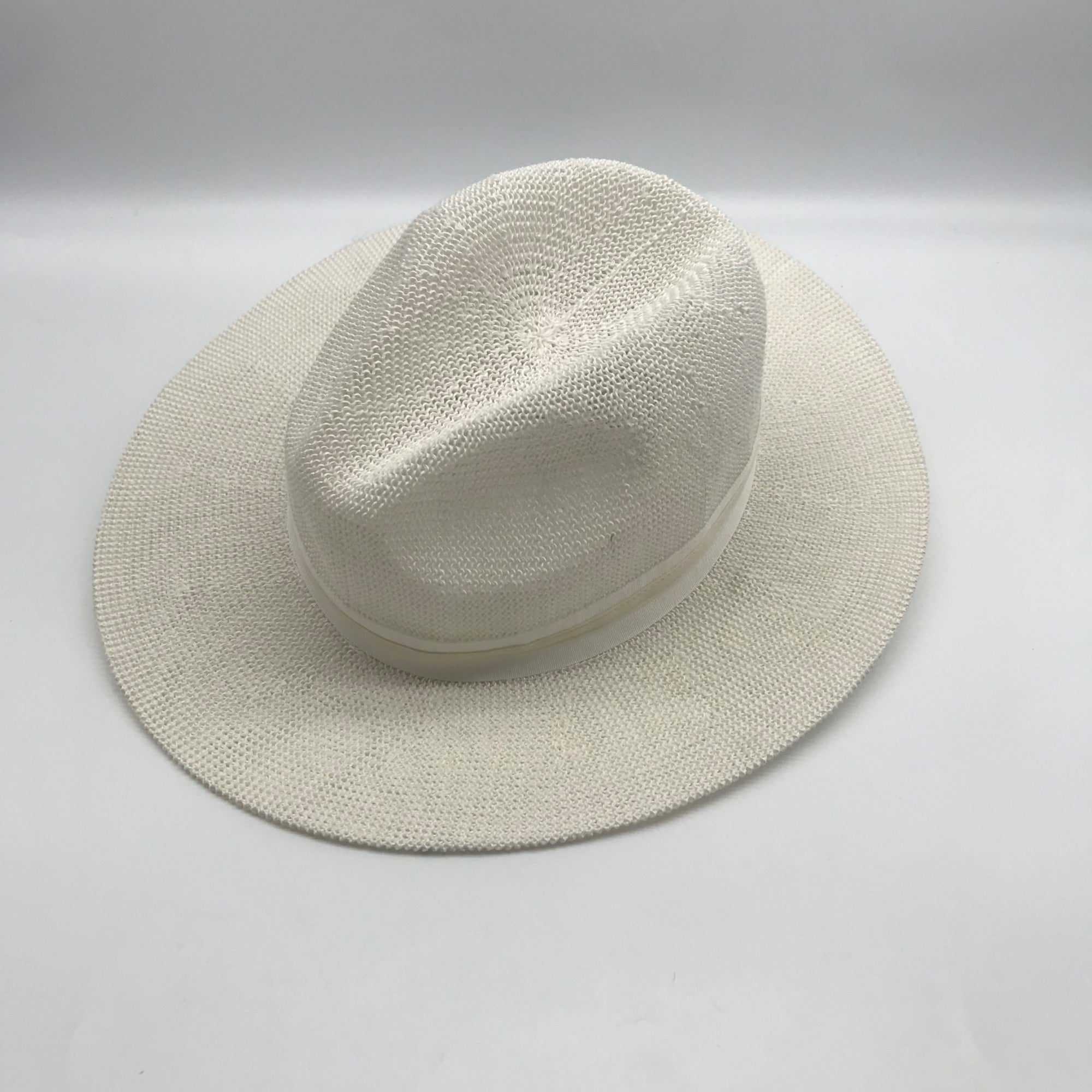 I.N.C. International Concepts White Knit Paper Panama Hat