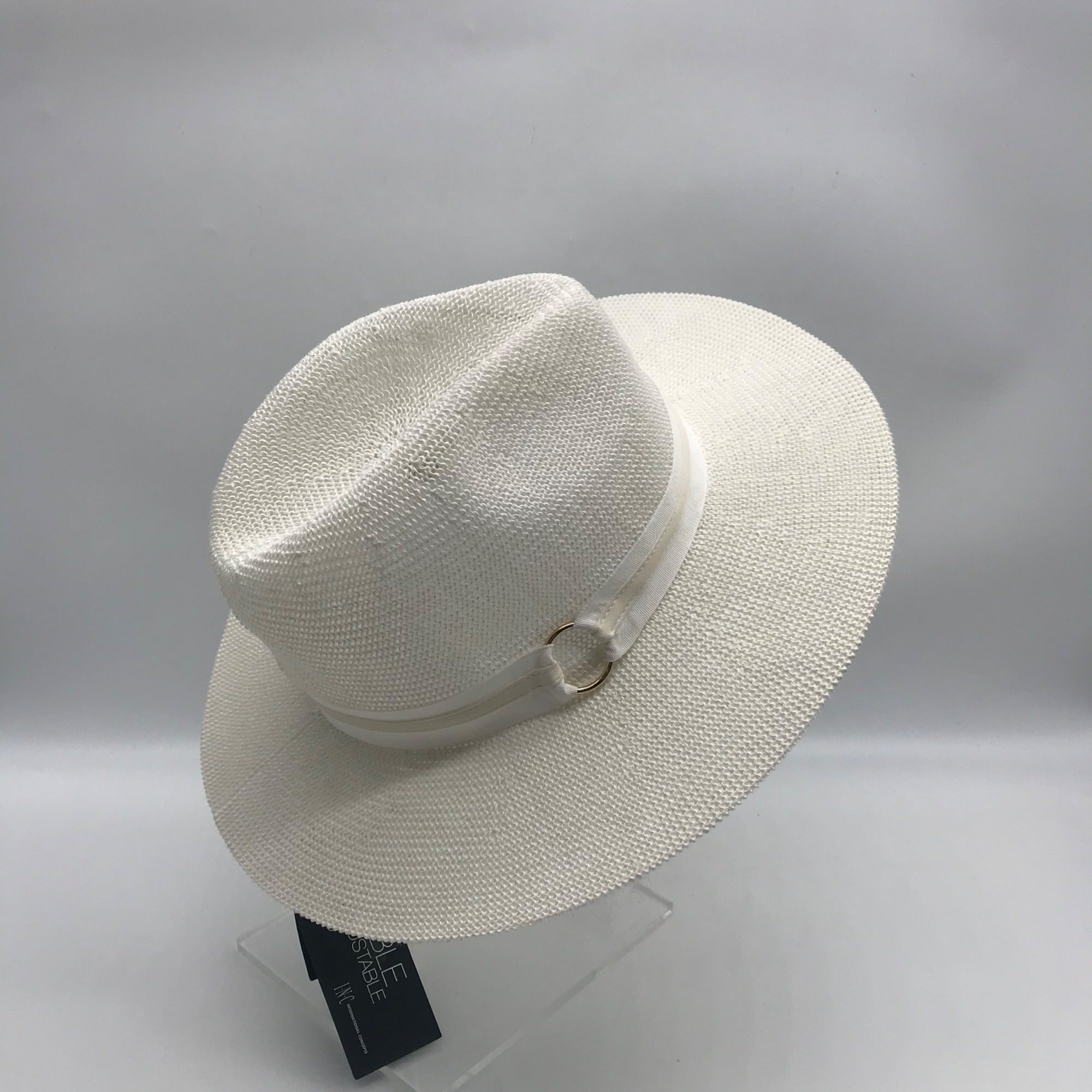 I.N.C. International Concepts White Knit Paper Panama Hat