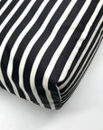Kate Spade Black & Clotted Cream Striped Nylon Watson Lane Maya Tote Bag