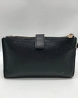 Michael Kors Black Pebbled Leather Adele Double Zip Phone Wallet