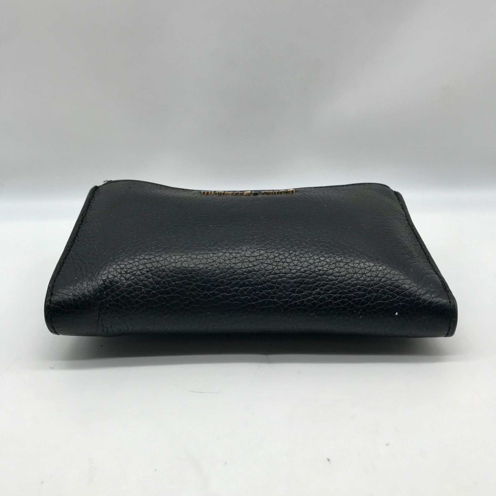 Michael Kors Black Pebbled Leather Adele Double Zip Phone Wallet