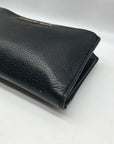 Michael Kors Black Pebbled Leather Adele Double Zip Phone Wallet
