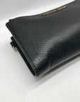 Michael Kors Black Pebbled Leather Adele Double Zip Phone Wallet