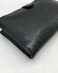 Michael Kors Black Pebbled Leather Adele Double Zip Phone Wallet
