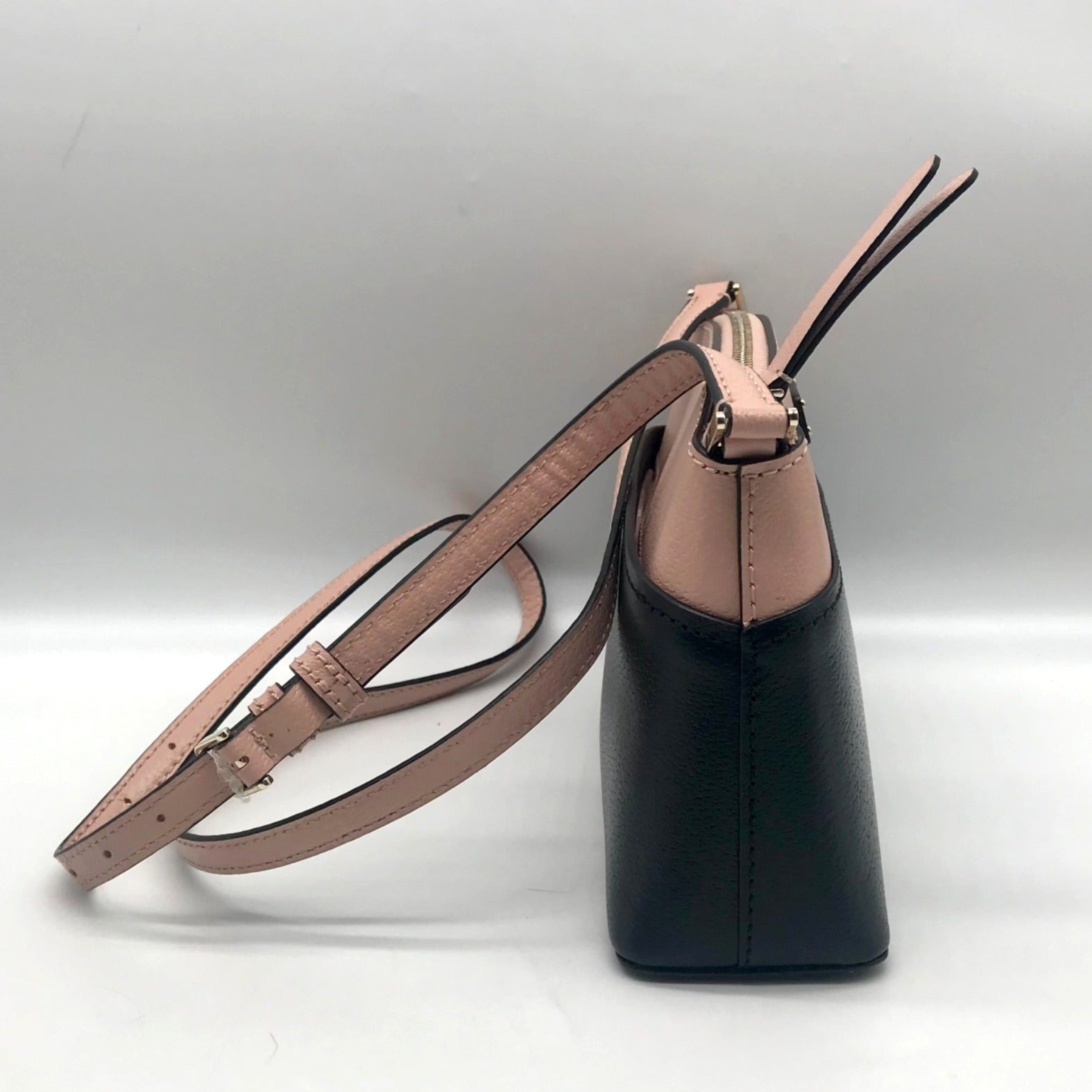 Kate Spade Black &amp; Light Pink Colorblock Leather Jeanne Crossbody