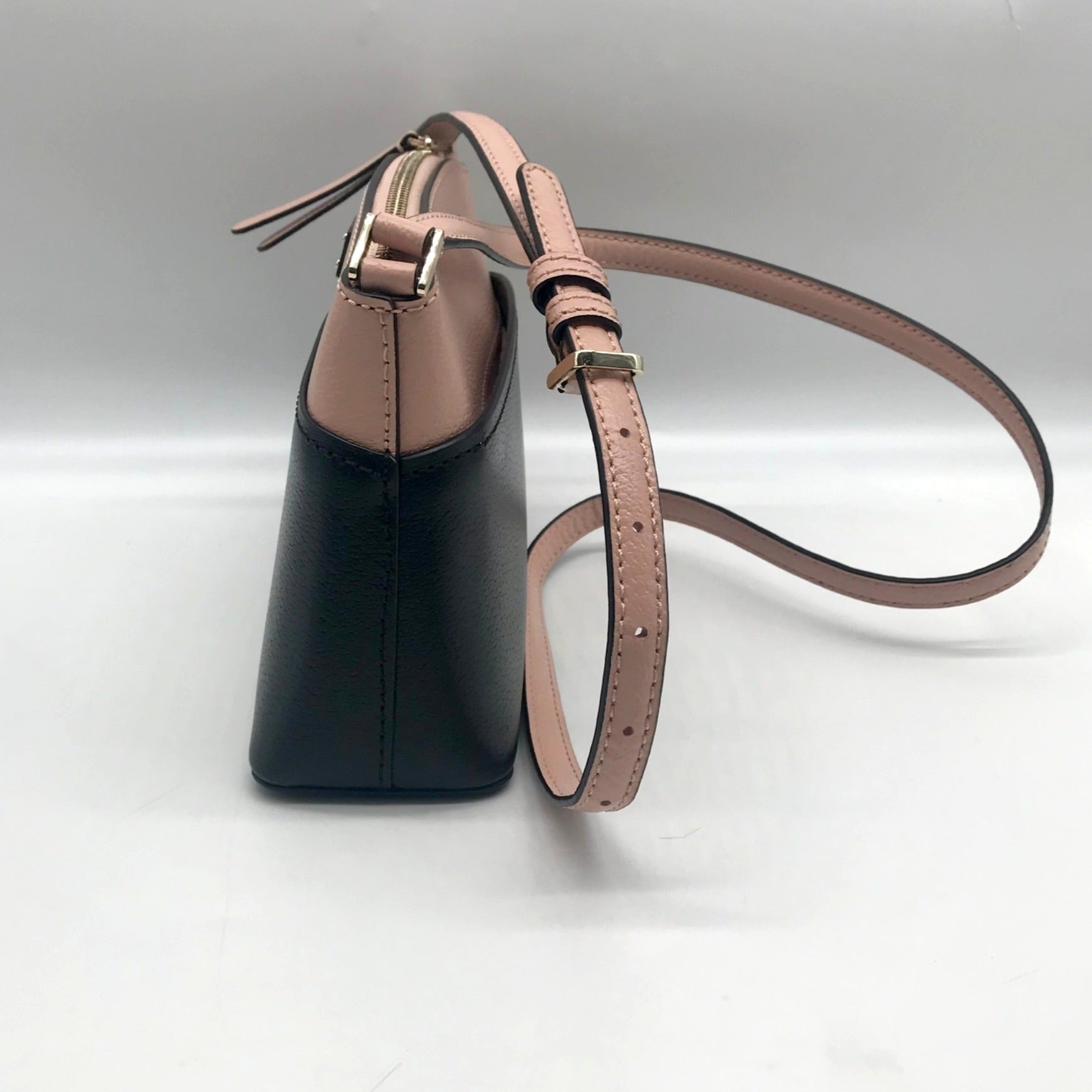 Kate Spade Black &amp; Light Pink Colorblock Leather Jeanne Crossbody