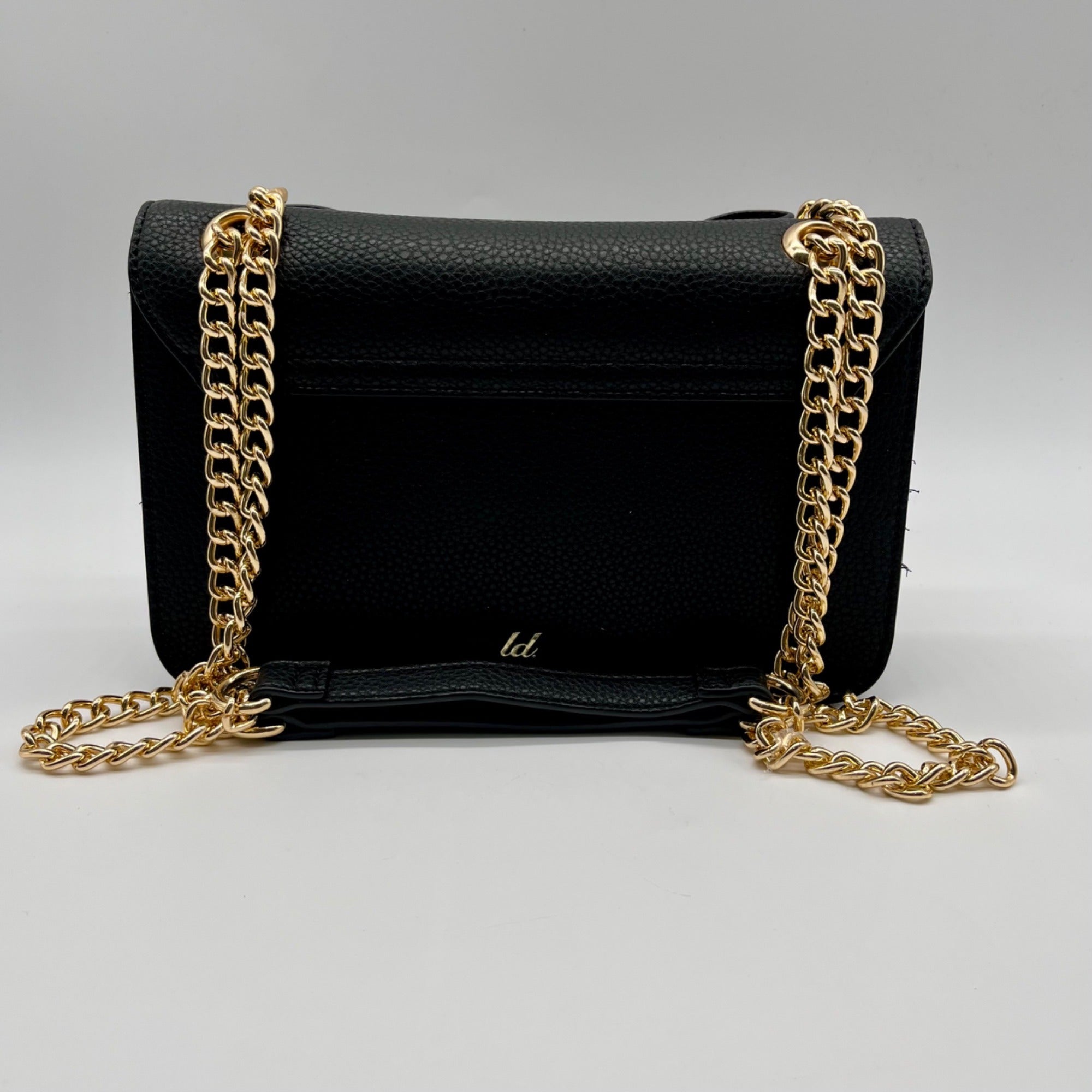 Like Dreams Black Bowtie Faux Leather Mini Bag