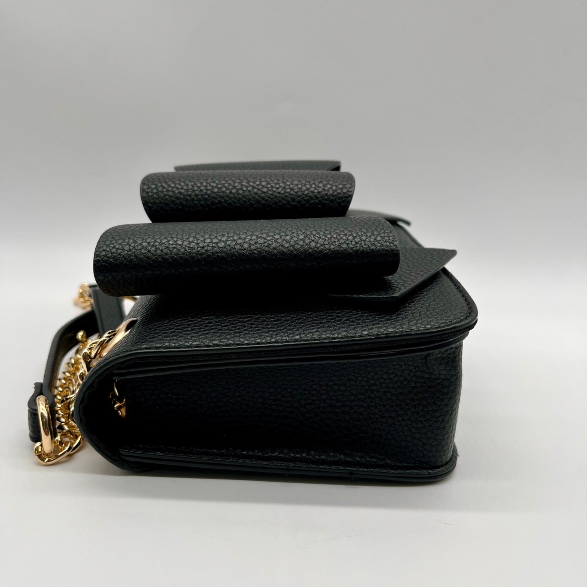 Like Dreams Black Bowtie Faux Leather Mini Bag
