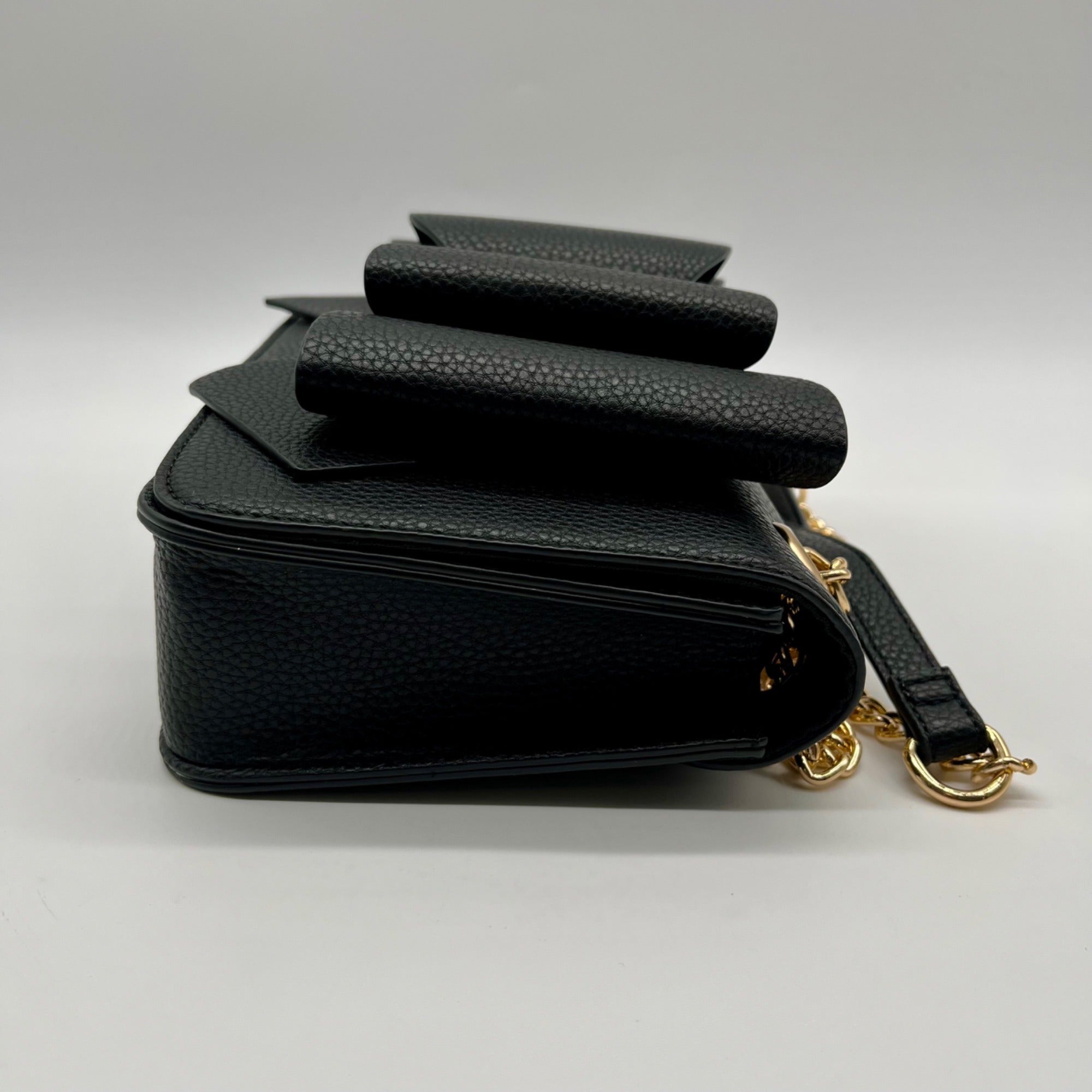 Like Dreams Black Bowtie Faux Leather Mini Bag