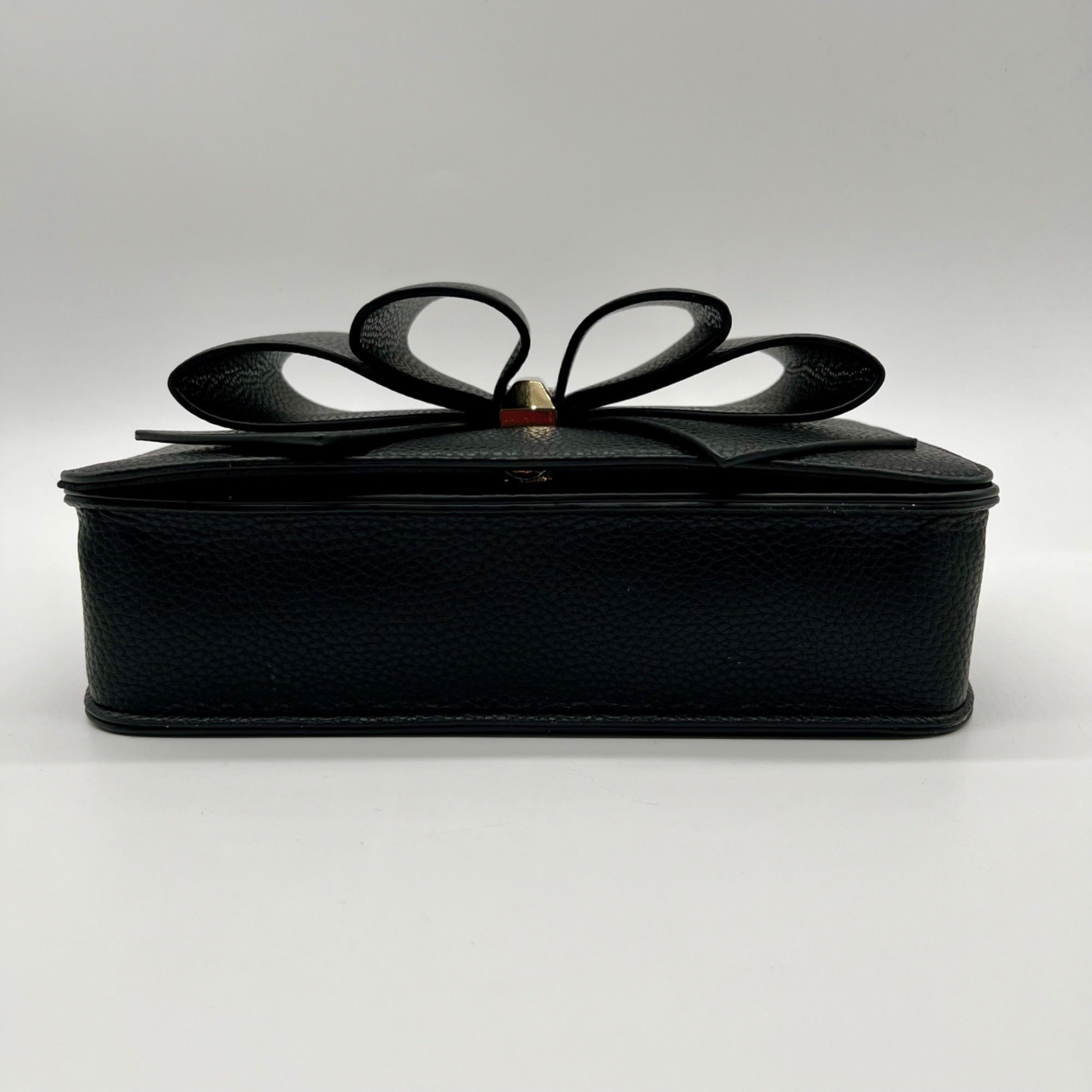 Like Dreams Black Bowtie Faux Leather Mini Bag