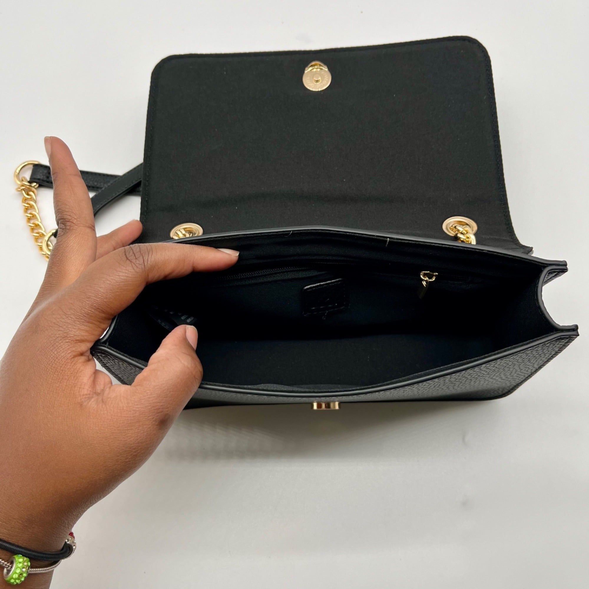 Like Dreams Black Bowtie Faux Leather Mini Bag