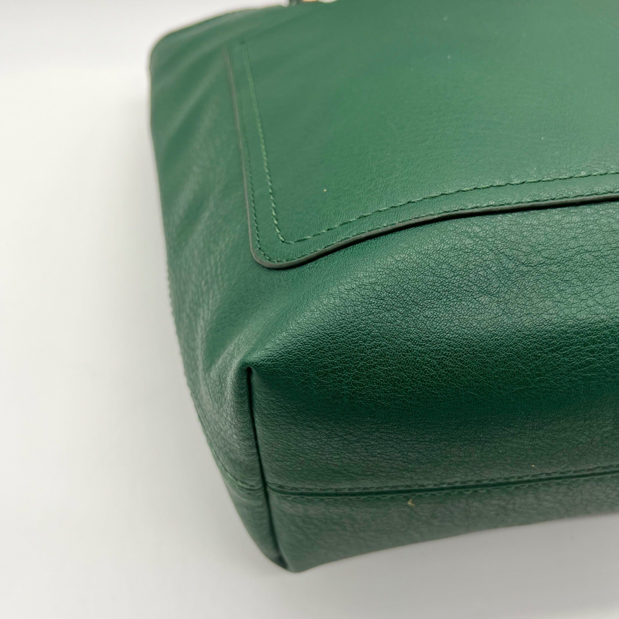Lauren Conrad Green Leather Tote Bag