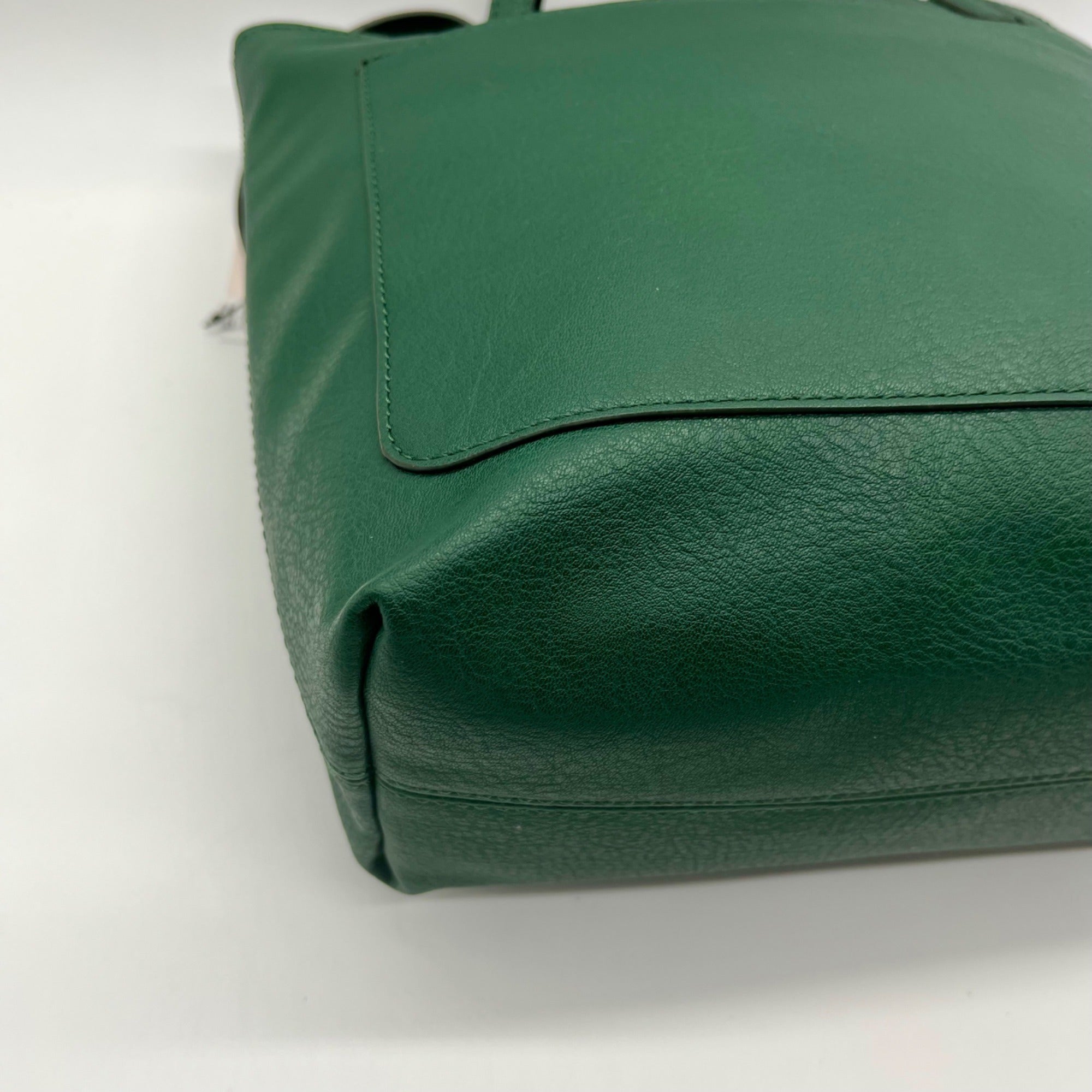 Lauren Conrad Green Leather Tote Bag