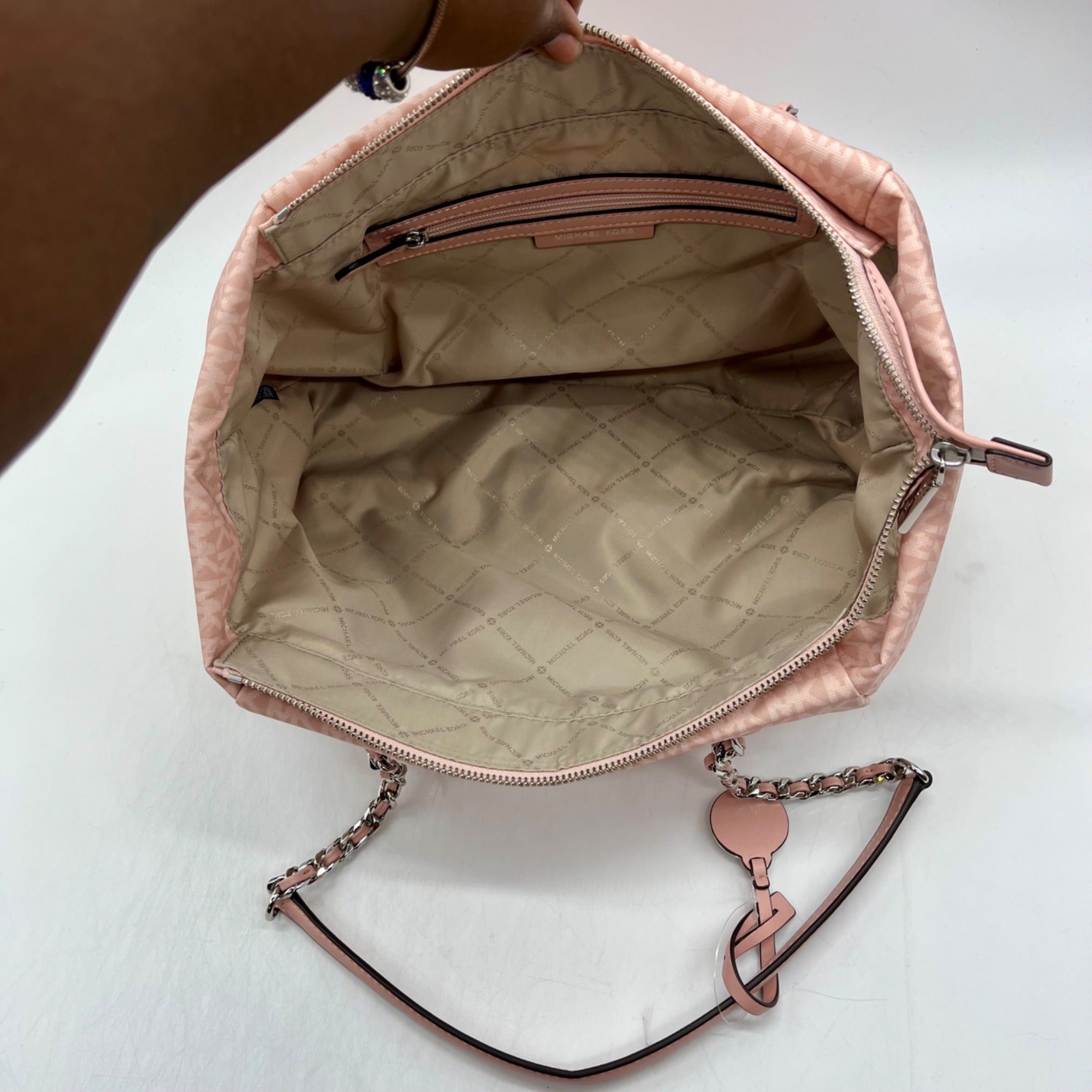 Michael Kors Pink Georgia Extra Large Top Zip Tote Bag
